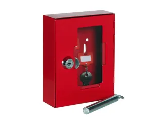 Noodsleutelkast Staalplaat Met Hamer Hxbxd 150X120X34Mm Rood - 1