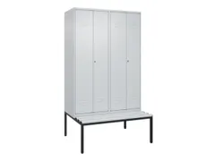 armoire vestiaire noir et blanc,HxlxP 2120x1200x815mm,4compart.