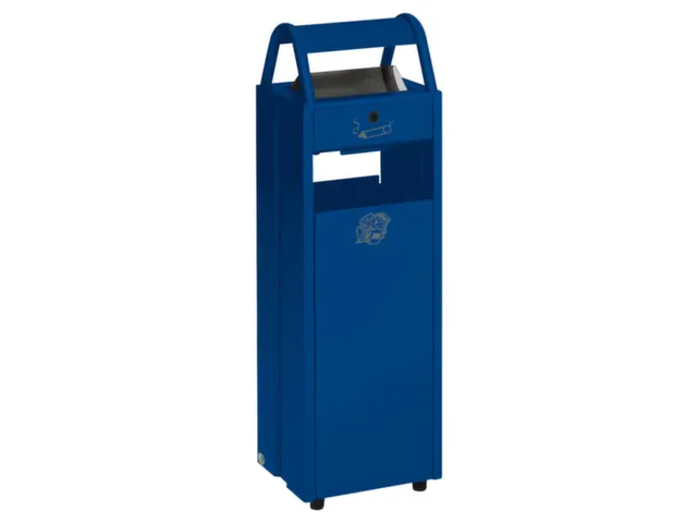 Combi-Asbak 5/35 liter 960x300x250 Blauw Overkapping Verzinkt