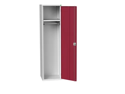 Lockerkast 2000x525x550mm 1 vak, vleugeldeur, RAL7035 + RAL3004