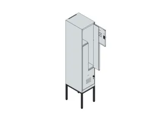 Z-garderobekast,HxBxD 2120x400x500mm,vak B 200/400mm,cil.-slot - 4