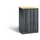 lockerkast cil.slot 1255x770x540mm 2x3 vakken RAL7021 front RAL7021