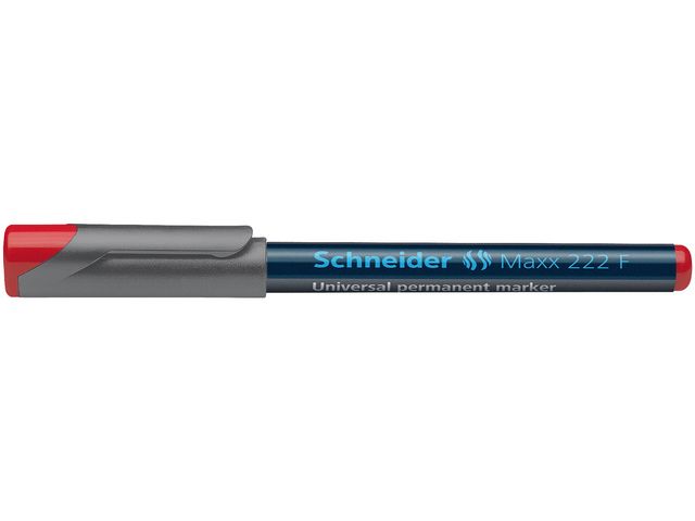 universele marker Schneider Maxx 222 F permanent rood | ProjectieschermWinkel.nl
