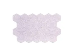 Akoestische PET-vilt Hexagon tegels lichtgrijs 30x26cm 22 stuks