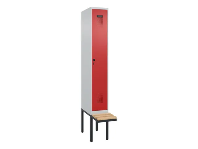 locker met bank,voor scheiding van kleding,HxBxD 2120x300x815mm,1vak