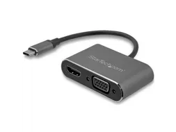 USB-C naar VGA en HDMI adapter 2-in-1 multiport video adapter
