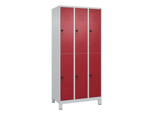 dubbeldekse locker,HxBxD 1950x900x500mm,3x2vak.,vak B 300mm