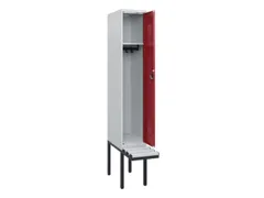 locker met bank,HxBxD 1950x300x815mm,1vak,vak B 300mm,cilinderslot