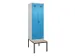 locker met bank,voor scheiding van kleding,HxBxD 2120x600x815mm,2vak