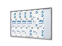 Indoor Vergrendelbaar Notitiebord Schuifdeuren Slim 21xA4