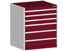 ladekast HxBxD 900x800x525mm 6laden romp RAL7035 front RAL3004