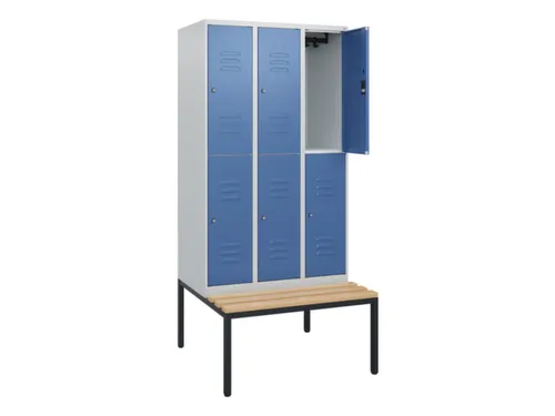 Dubbeldekse dekenkist,HxBxD 1950x900x815mm,3x2vak.,vak B 300mm