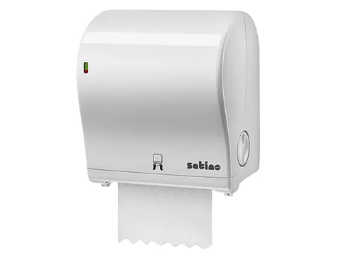Handdoekroldispenser Satino AutoCut PT1 midi wit 331520