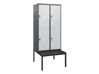 Dubbeldekse dekenkist,HxBxD 1950x800x815mm,2x2vak.,vak B 400mm - 1