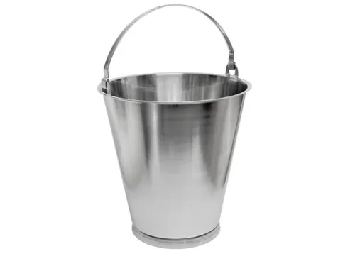 emmer,HxØ 364x325mm,15l,RVS zijdemat gepolijst,m. vloerring