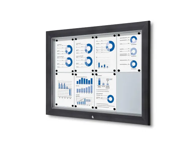 Vergrendelbaar vitrine mededelingenbord Outdoor 8xA4 Antraciet