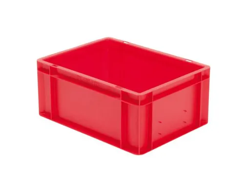 Euronorm-stapelbak 15l 175x400x300mm Wanden/bodem Gesloten Rood