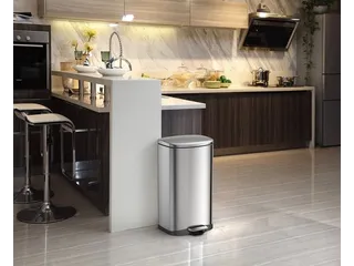 Afvalbak EKO Della pedaalemmer 50 liter RVS - 7