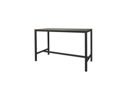 Domino Basic Statafel 160x80x110cm Logan Eiken Onderstel Zwart