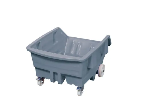 PE-kiepwagen,HxLxB 825x1440x960mm,0,5m³,draagverm. 150kg,grijs,Wielen