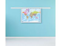 Smit Visual Landkaart whiteboard PartnerLine Wereld 100x136cm
