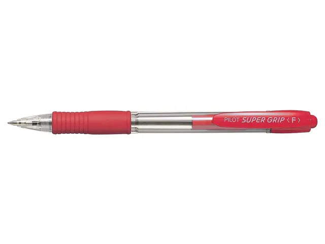 Balpen Pilot Super Grip F 0.7mm Fijne punt Rood
