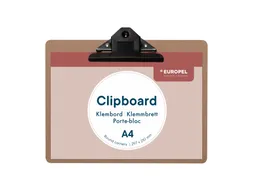 Europel Klembord A4 MDF Liggend Hout