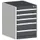 ladekast HxBxD 700x525x650mm 5lade(n) lade voor normale belastingen