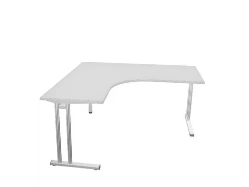 bureau in vrije vorm,HxBxD 740x1600x1600mm,vrije vorm,MP-lichtgrijs