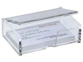 Visitekaartbox Sigel VA112 voor 80 kaarten 90x58mm acryl glashelder - 1