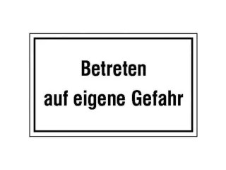 aanwijzingsbord,Betreden op eigen risico,aluminium gemerkt,gemoffeld - 1