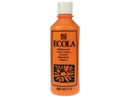 Plakkaatverf Ecola Flacon van 500 ml Oranje