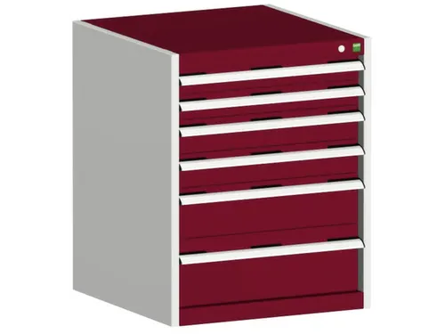 ladekast HxBxD 800x650x650mm 6laden romp RAL7035 front RAL3004
