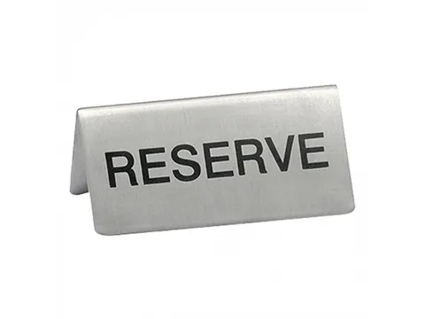 Emga RVS tafelbord Reserve 2-zijdig 10x4,5cm