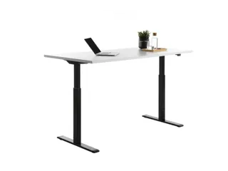 Elektrisch ihv bureau,HxBxD 700-1200x1600x800mm,blad wit,T-voet zwart - 4