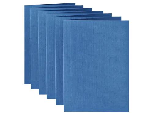 Correspondentiekaart Papicolor dubbel 105x148mm donkerblauw pak 6 st