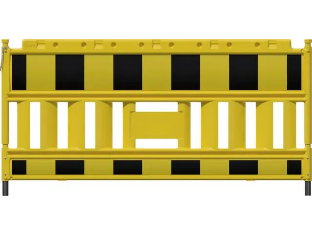 Euro2-afzethek,HxL 1000x2000mm,kunststof,geel/zwart,m. lampadapter
