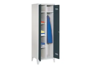 kleding-/wasgoedkast,HxBxD 1850x600x500mm,RAL7035,front RAL7016 - 3