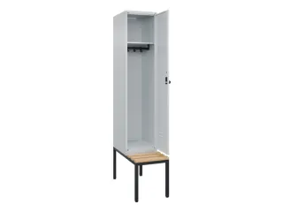 locker met bank,HxBxD 2120x400x815mm,1vak,vak B 400mm,draaigrendel - 2
