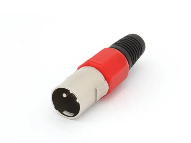 Mannelijke 3P Xlr Plug - Vernikkeld - Rood