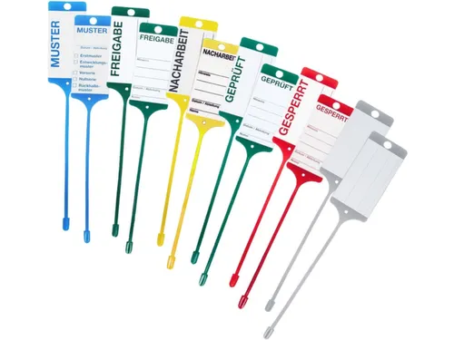 Goederenlabel 600 stuks 1dispenser PP op kleur gesorteerd met gelijnd