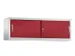 Armoire superposable,corps RAL7035,face avant RAL3003