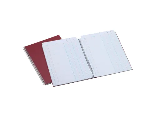 Tabellarisch Register A1211-212 321x226 2x4 kolommen 50bl rood