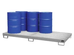 opvangbak,v. 8x200l vat,opvangvol. 240l,HxBxD 210x1300x2650mm