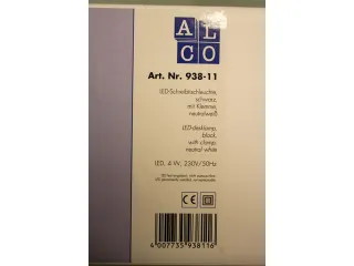 Bureaulamp Alco zwart LED met klem 230V 4W 40cm - 5