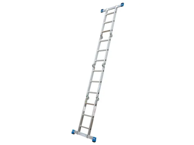 échelle pliante polyvalente,4x3 échelons,lisse L 3,55m,alu