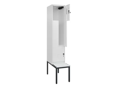 Z-garderobekast,HxBxD 2120x400x815mm,2vak,vak B 400mm,draaigrendel