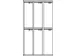 dubbeldekse locker,HxBxD 1850x1200x500mm,3x2vak.,RAL7035,front RAL5012