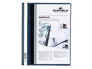 Snelhechtmap Durable Duraplus A4+ blauw - 1