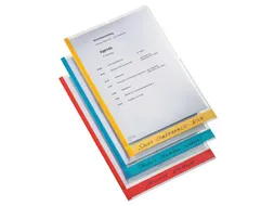 L-map Leitz premium A4 0.15mm PP gekleurde rand transparant